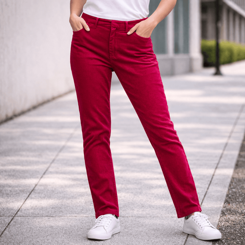 Reiss Rosa Pink Velvet Tuxedo Trousers UK 16 R by Reiss – JEANS | RewearableUK