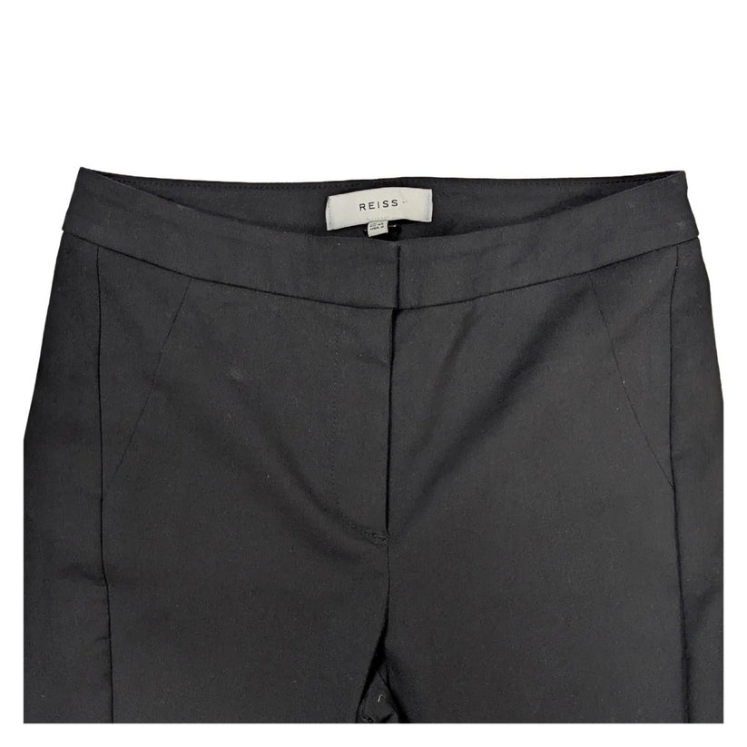 reiss womens black smart tailored trousers size 6 slim fit ankle zips by Reiss – trousers | RewearableUK