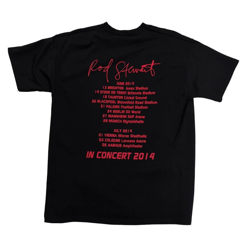 Rod Stewart In Concert 2014 Tour T-Shirt XL Black Double Sided Band Tee – product photo 2 | RewearableUK
