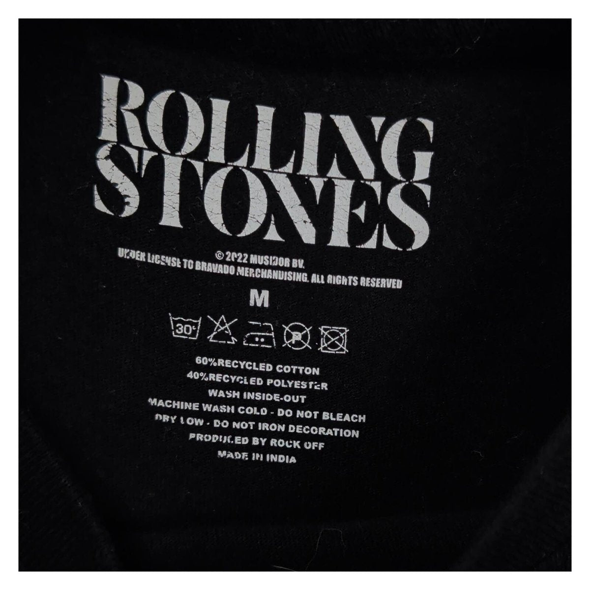 Rolling Stones Women's T-Shirt M Black Rhinestone Tongue Official Rock Off – product photo 3 | RewearableUK