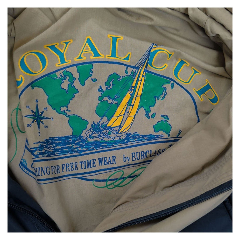 Royal Cup Euroclass Mens Medium Navy Blue Lined Jacket Full Zip Retro Nautical – product photo 8 | RewearableUK