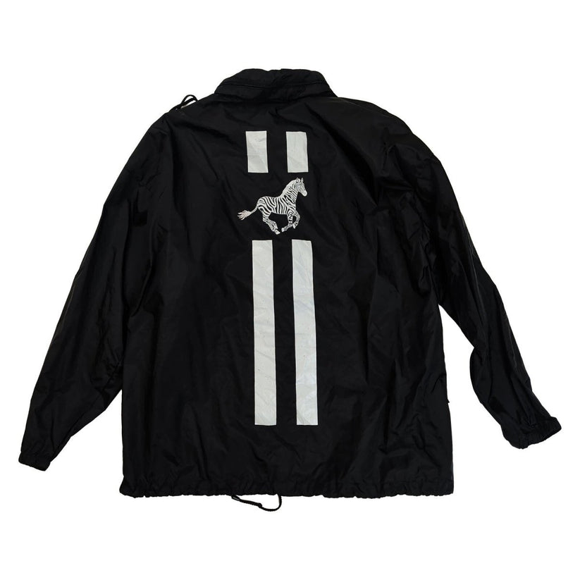 Sirocco Black Nylon Lightweight Windbreaker Jacket XL Zebra Print Full Zip – product photo 8 | RewearableUK