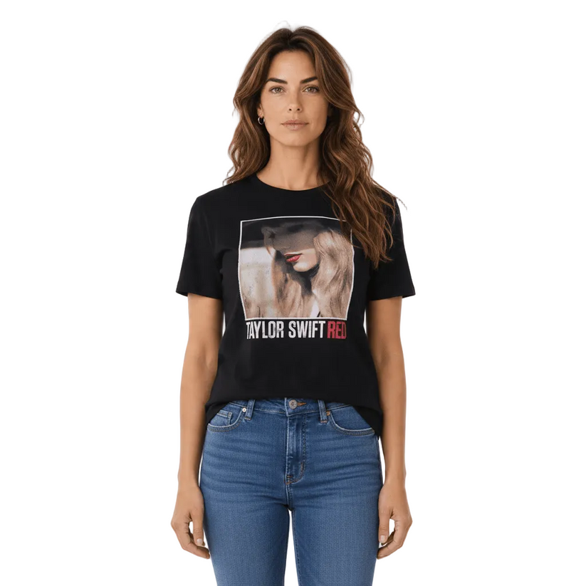 Taylor Swift Red Tour 2013 2014 Black T Shirt Size L Concert Music Graphic Tee – product photo 1 | RewearableUK