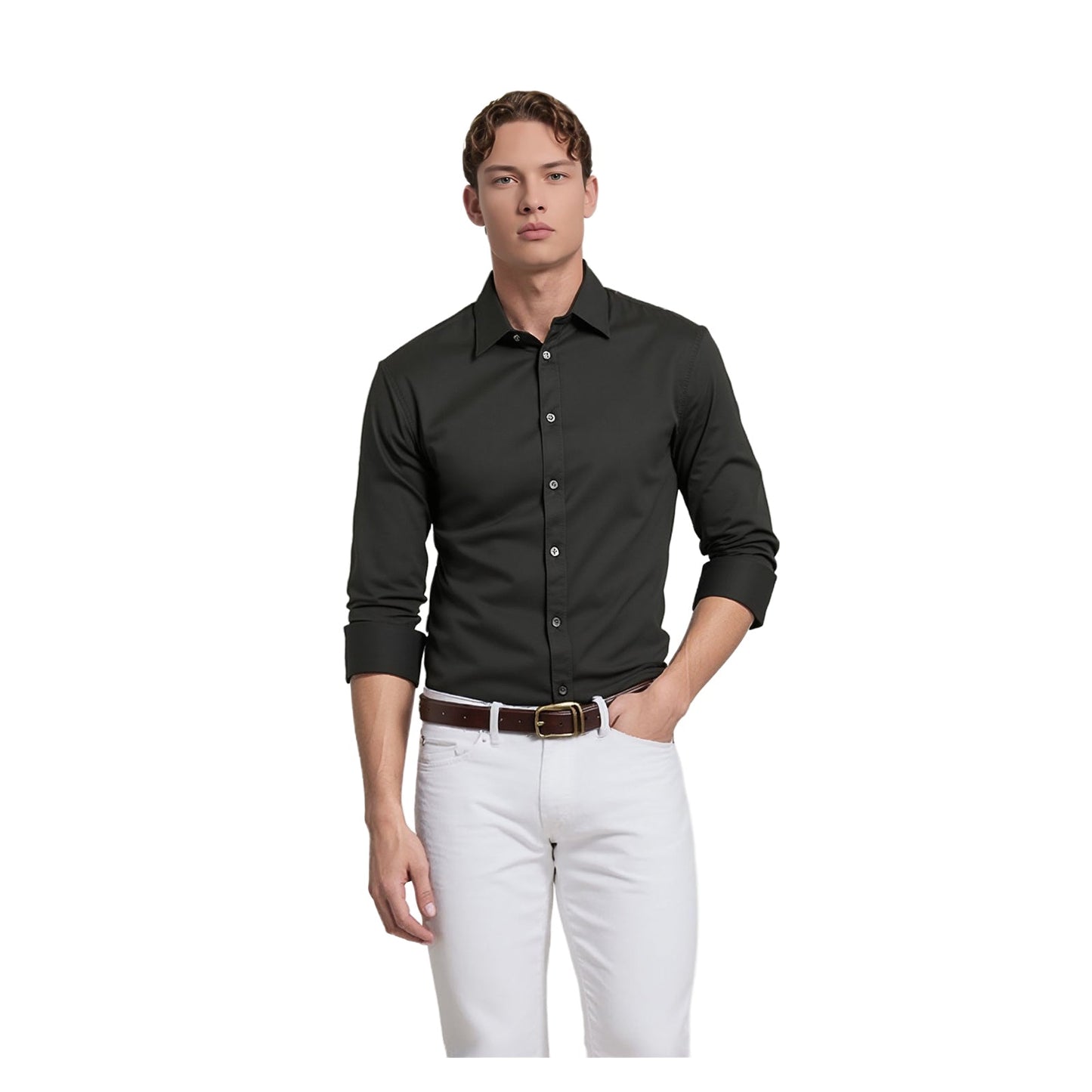 Ted Baker Ted Baker Archive Mens Black Formal Shirt 16.5 French Cuff Dress Shirt shirt RewearableUK