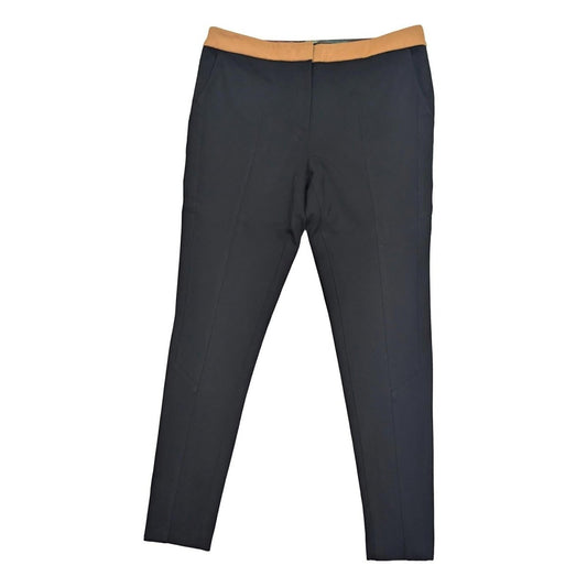 Ted Baker Black Trousers Size 2 (UK 10) Tan Waistband Rose Gold Zip Cigarette Ne by Ted Baker – | RewearableUK