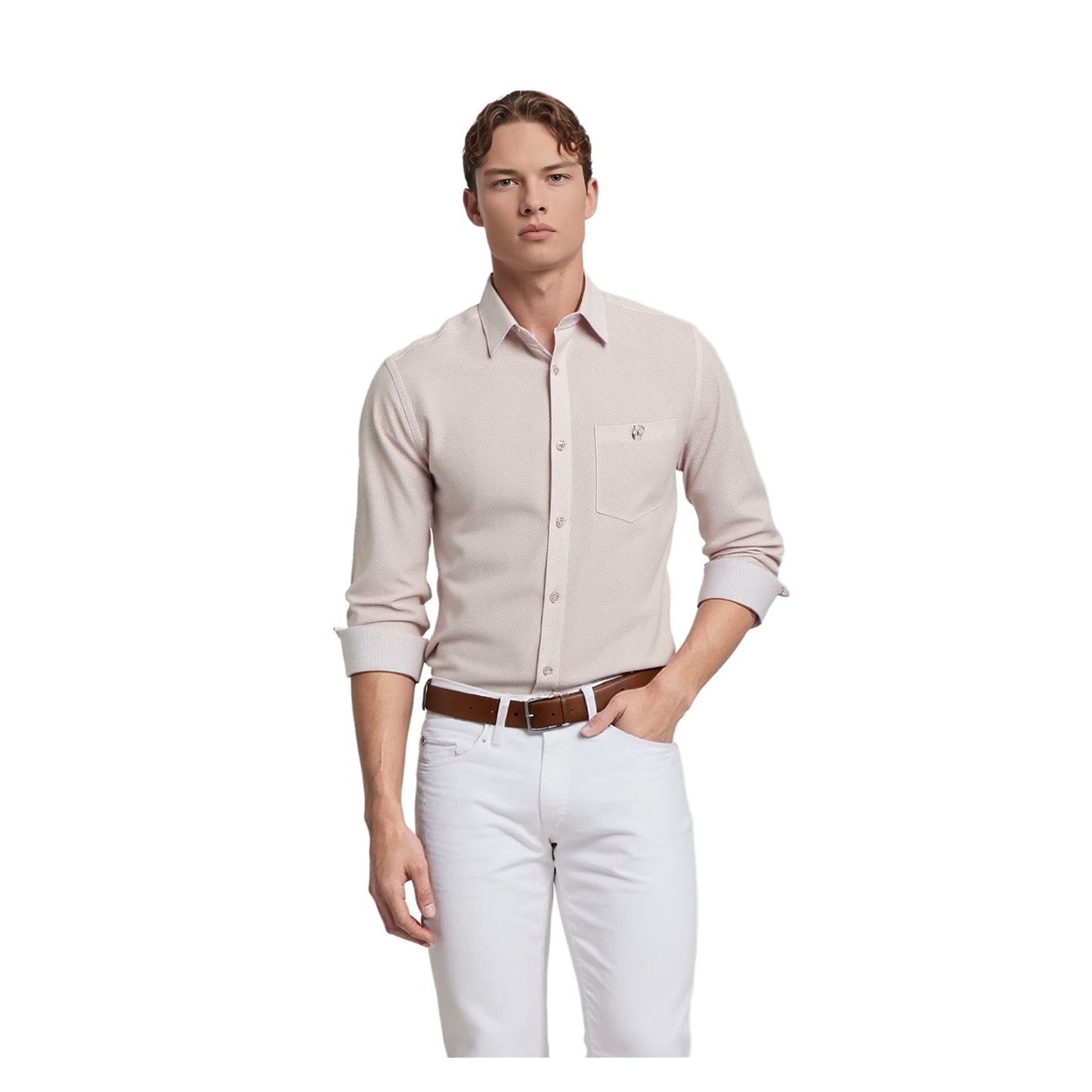 Ted Baker Ted Baker Casual Shirt Size 2 Small Mens Pink Floral Long Sleeve Cotton Top shirt RewearableUK