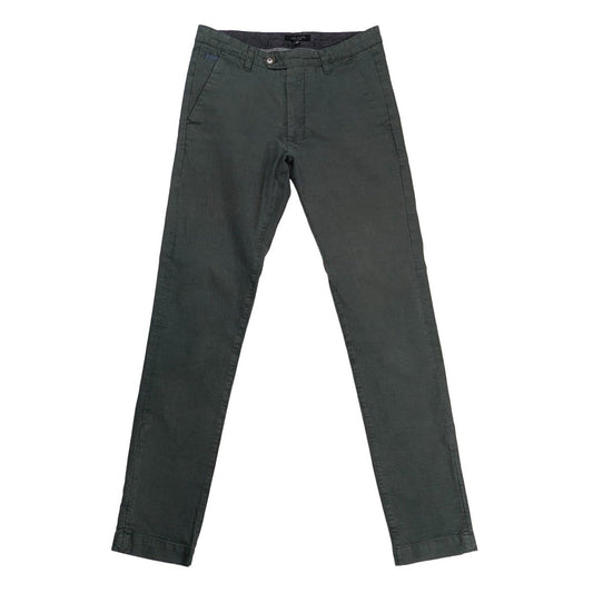 Ted Baker Chino Trousers Men's Size 28 R Dark Green Textured Cotton Slim Fit Sma by Baker – | RewearableUK