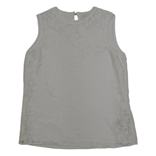 Ted Baker Esti White Burnout Floral Top Size 2 UK 10 Sleeveless Shell Blouse Sma by Ted Baker – | RewearableUK