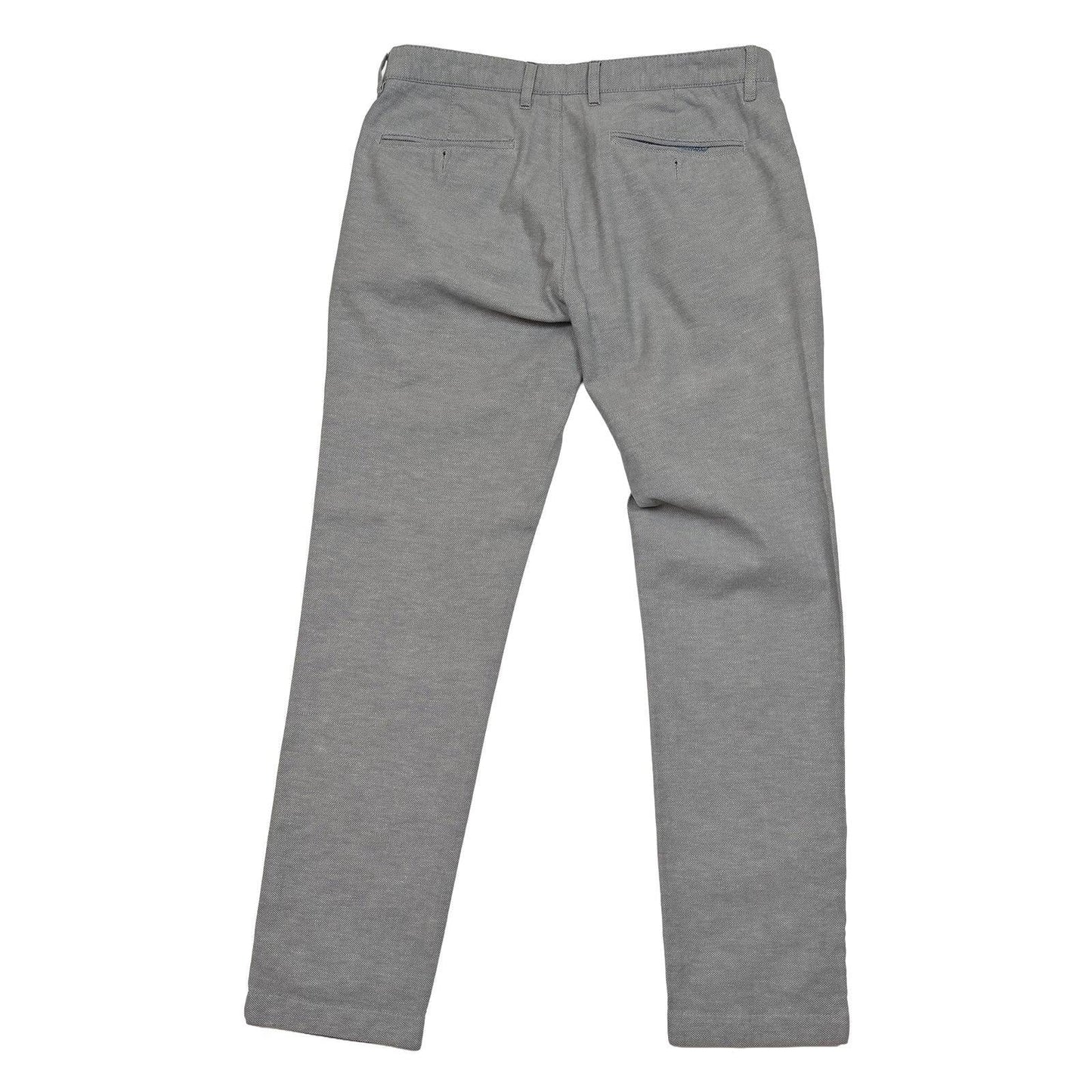 Ted Baker Grey Textured Chino Trousers Men's 34R Regular Fit Smart Casual Cotton by Baker – | RewearableUK