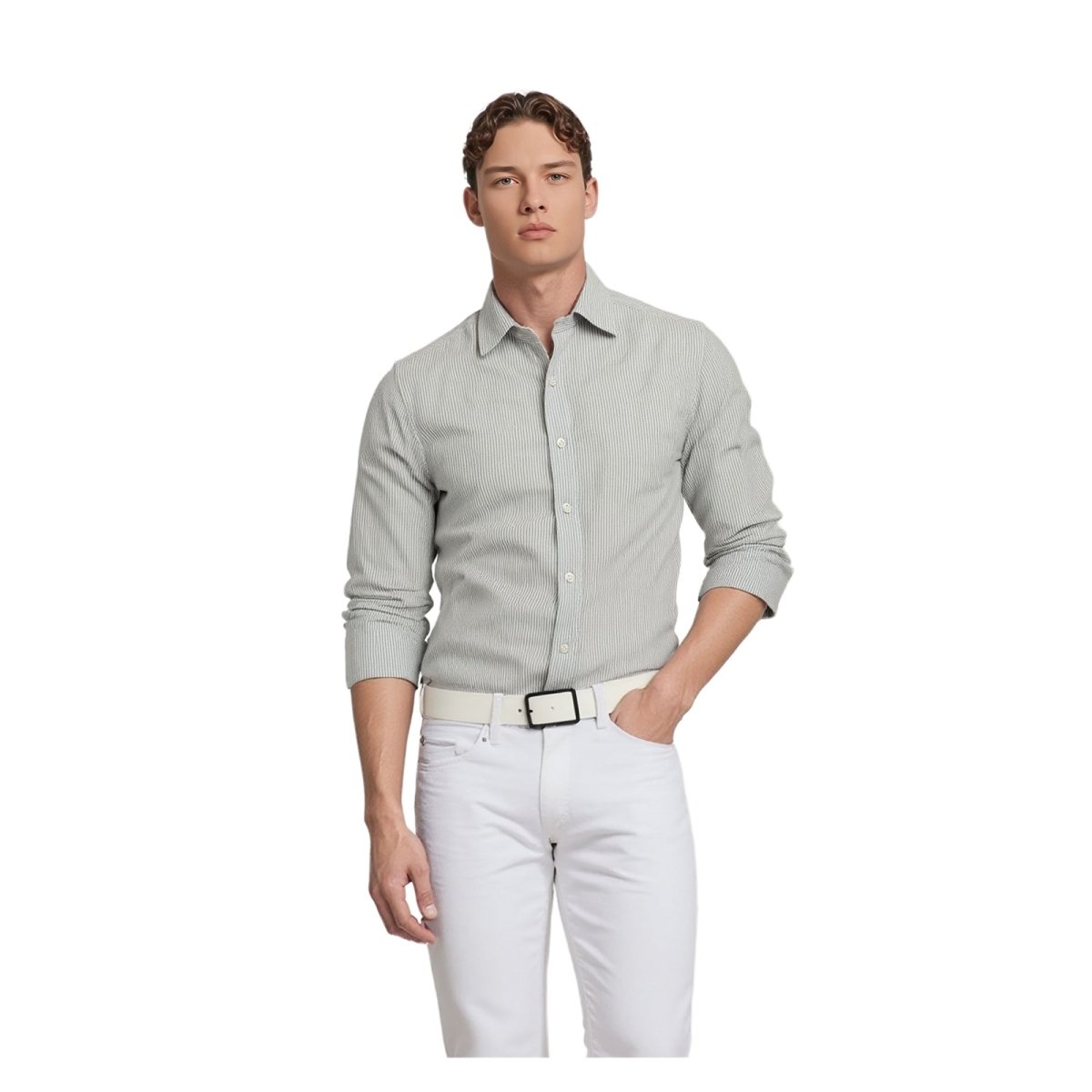 Ted Baker Ted Baker Ivory Striped Long Sleeve Shirt Men’s Size Large (4) Excellent shirt RewearableUK
