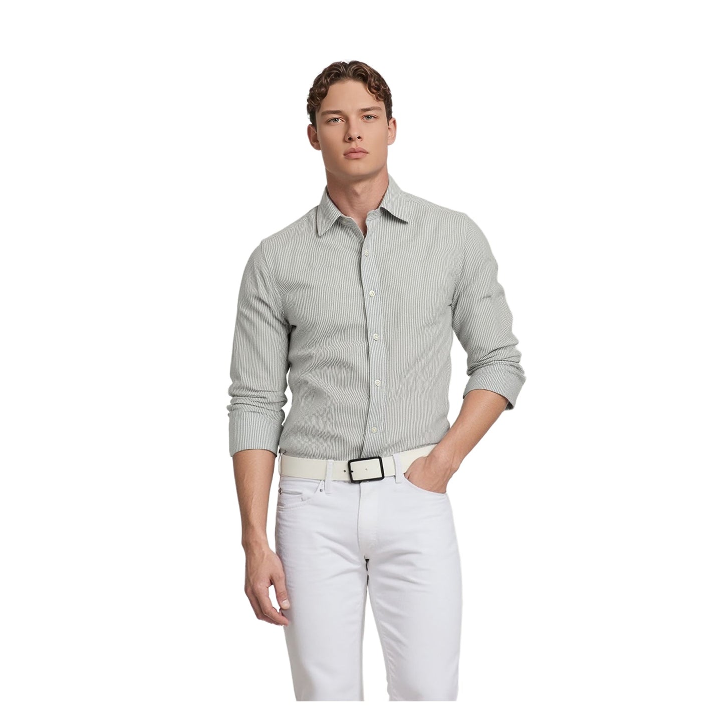 Ted Baker Ted Baker Ivory Striped Long Sleeve Shirt Men’s Size Large (4) Excellent shirt RewearableUK