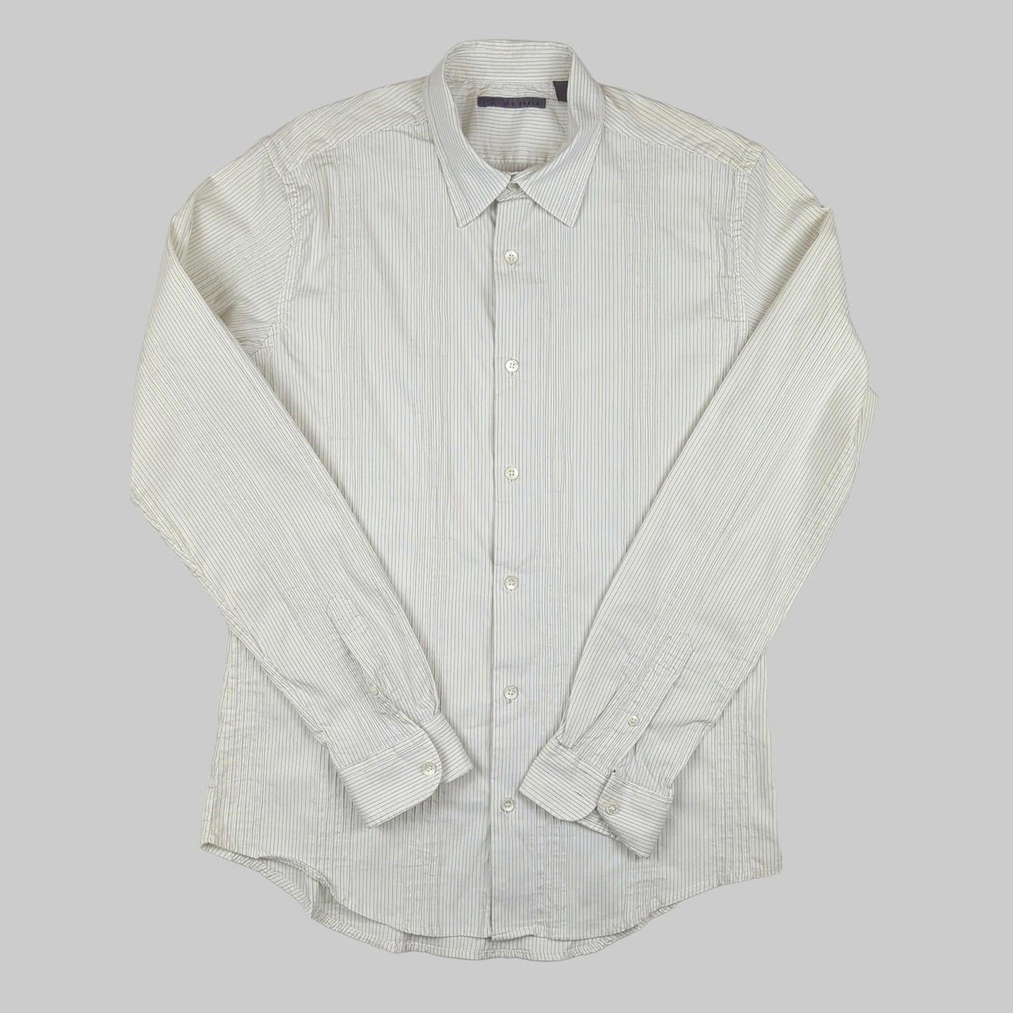 Ted Baker Ted Baker Ivory Striped Long Sleeve Shirt Men’s Size Large (4) Excellent shirt RewearableUK