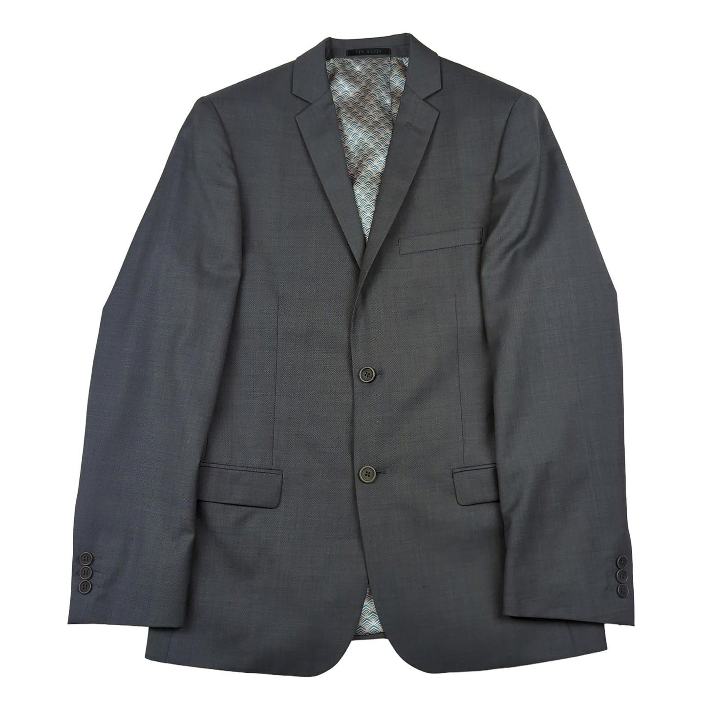 Ted Baker Ted Baker London Endurance Mens Blazer Jacket Grey Wool Blend Smart Size 38 R GIACCA RewearableUK