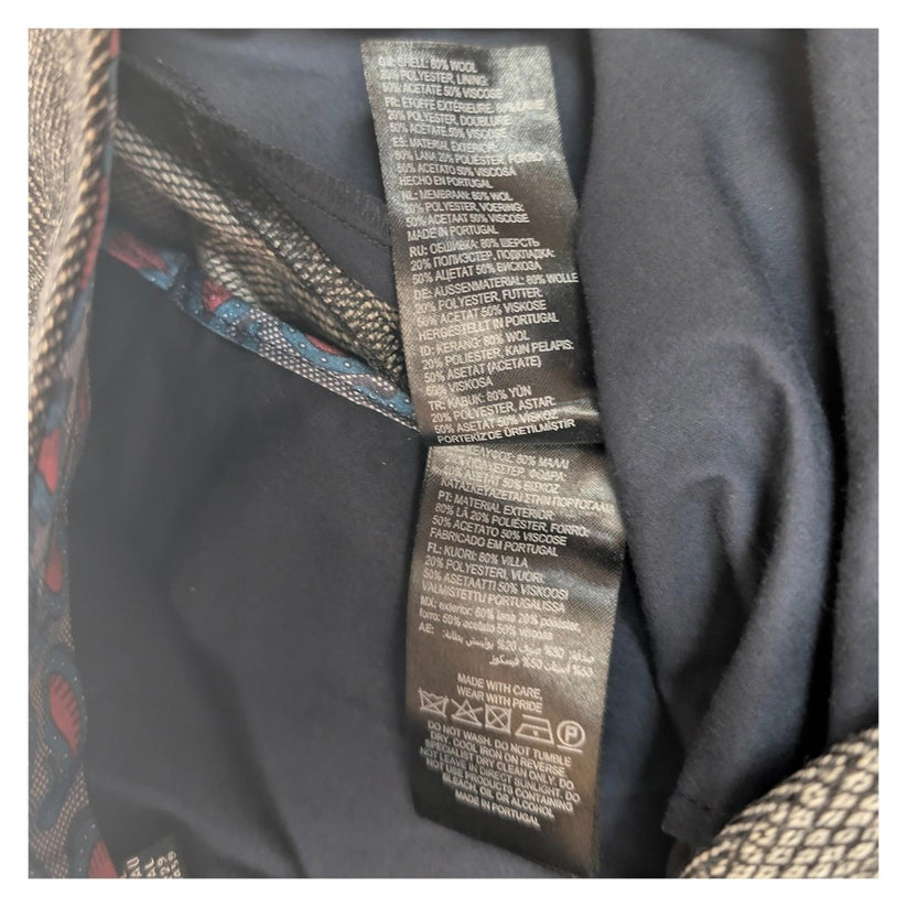 Ted Baker London Grey Wool Trousers Size 32R Men's Smart Formal Pants Textured by Baker – | RewearableUK