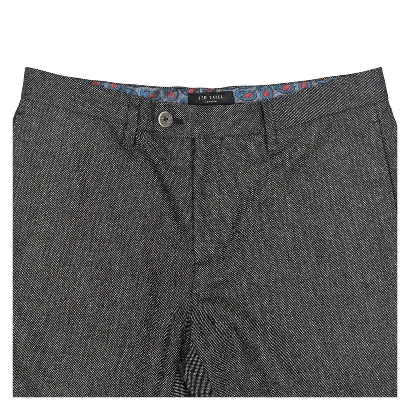 Ted Baker London Grey Wool Trousers Size 32R Men's Smart Formal Pants Textured by Baker – | RewearableUK