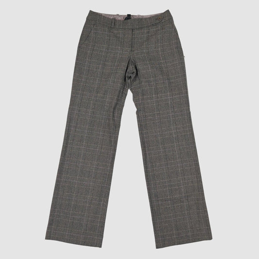 Ted Baker London Women’s Brown Check Wide Leg Trousers UK 8 Wool Blend by Ted Baker – SMART | RewearableUK