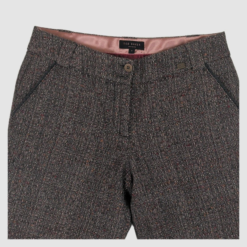 Ted Baker London Womens Tweed Wide Leg Smart Trousers Size 1 by Ted Baker – SMART | RewearableUK