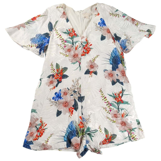 Ted Baker Lynnea Floral Playsuit Size 1 UK 8 Ivory – product photo 1 | RewearableUK