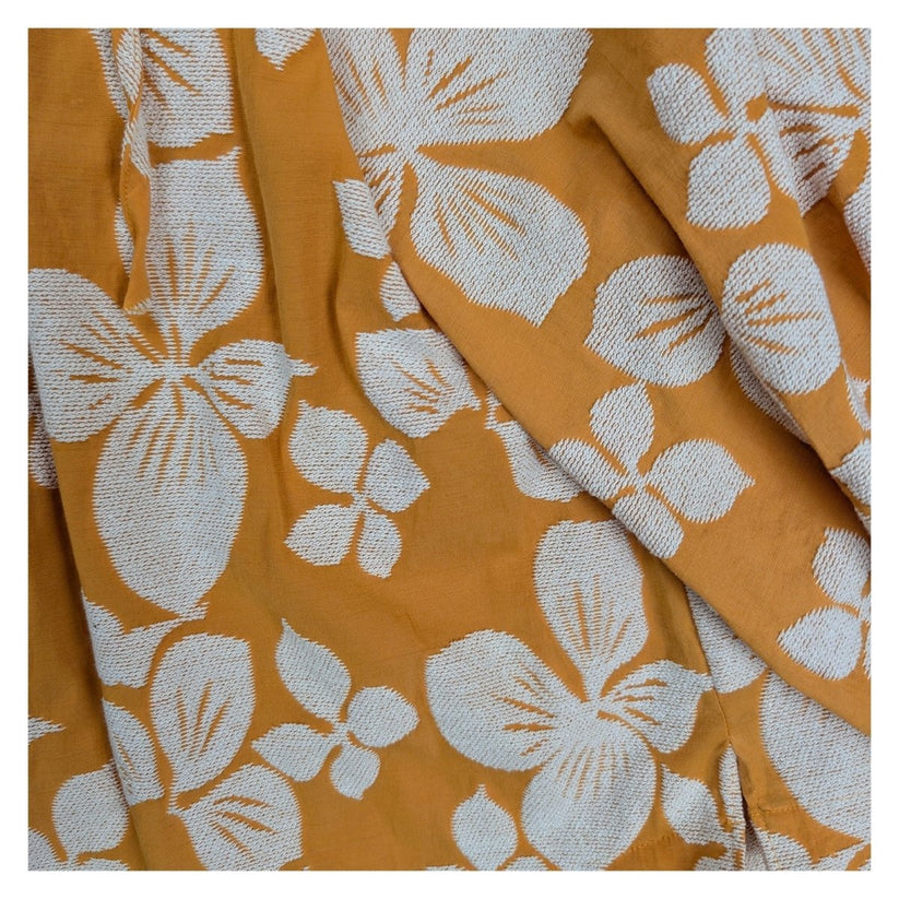 ted baker madia womens orange floral jacquard blouse top 3 uk 12 stains by Ted Baker – blouse | RewearableUK