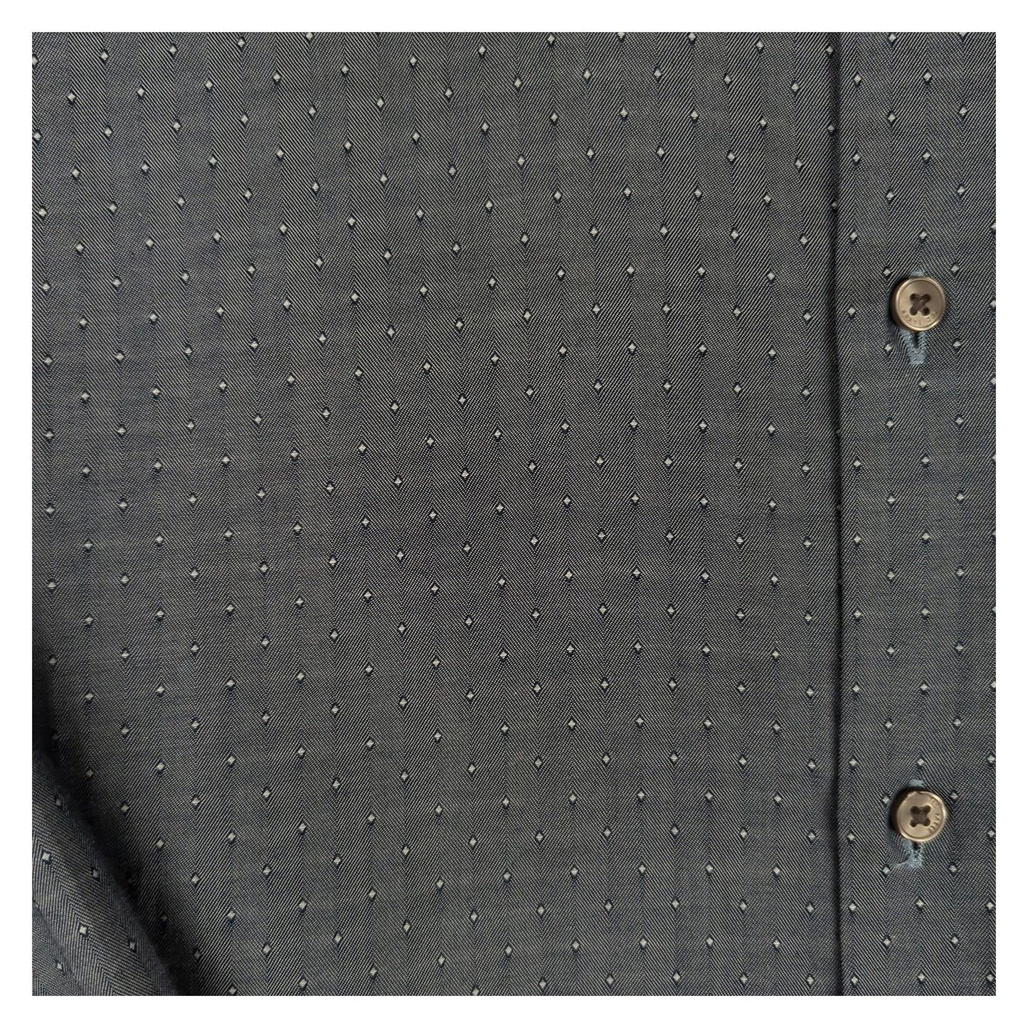 Ted Baker Ted Baker Mens Blue Cotton Long Sleeve Smart Casual Shirt Designer Size 16.5 L shirt RewearableUK