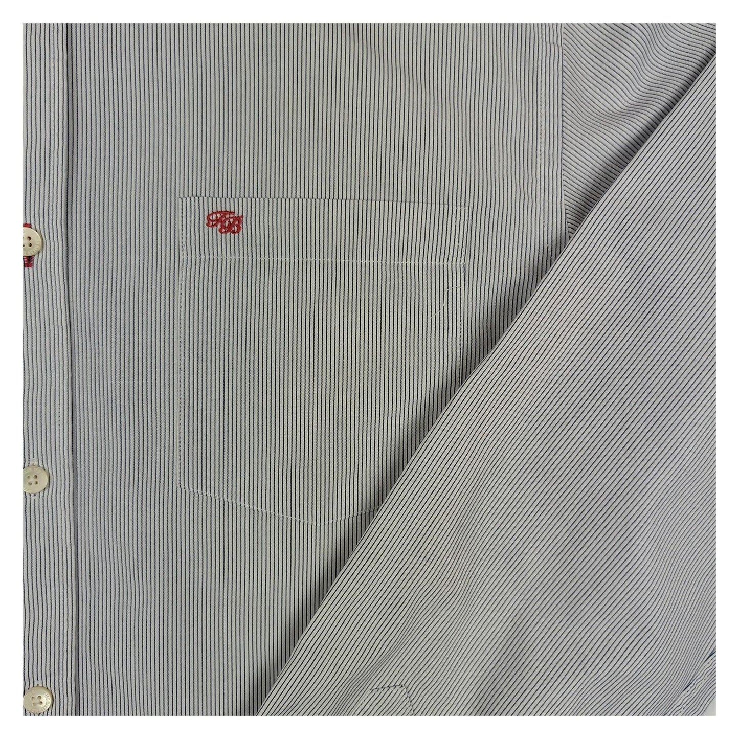 Ted Baker Ted Baker Mens Casual Shirt Large Size 4 Pink Blue Stripe Cotton Long Sleeve Top shirt RewearableUK