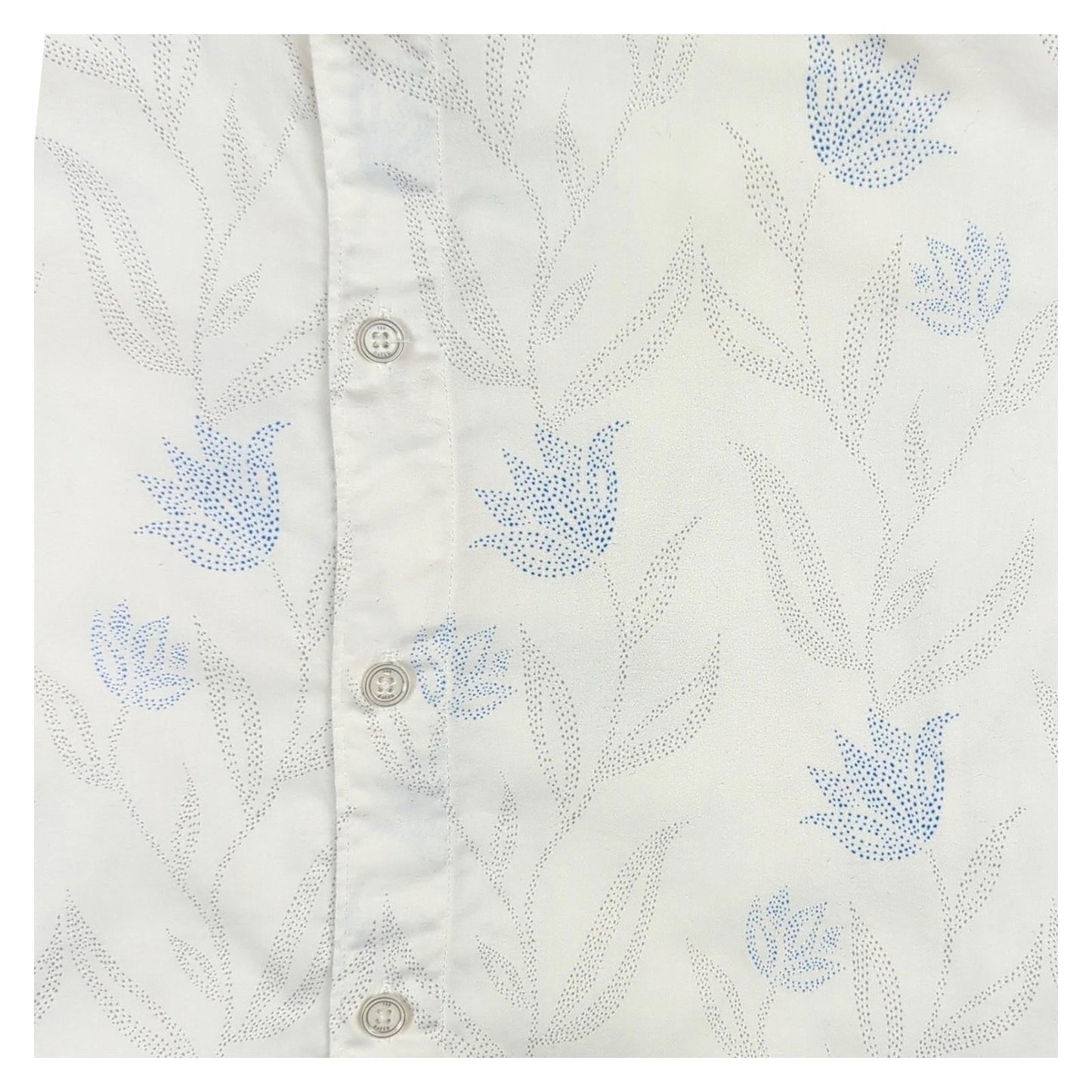 Ted Baker Men's Floral Short Sleeve Shirt White Blue Size 3 Medium Smart Casual by Ted Baker – | RewearableUK