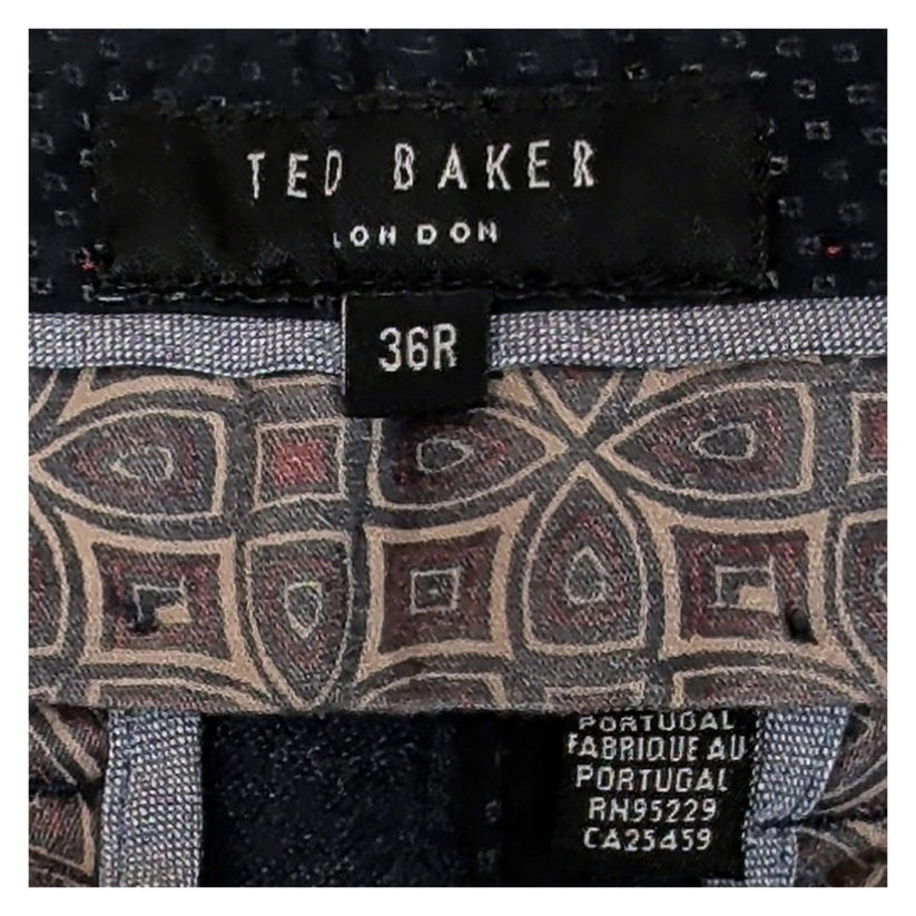 ted baker mens size 36 r dark charcoal grey stretch chinos trousers pants by Baker – | RewearableUK