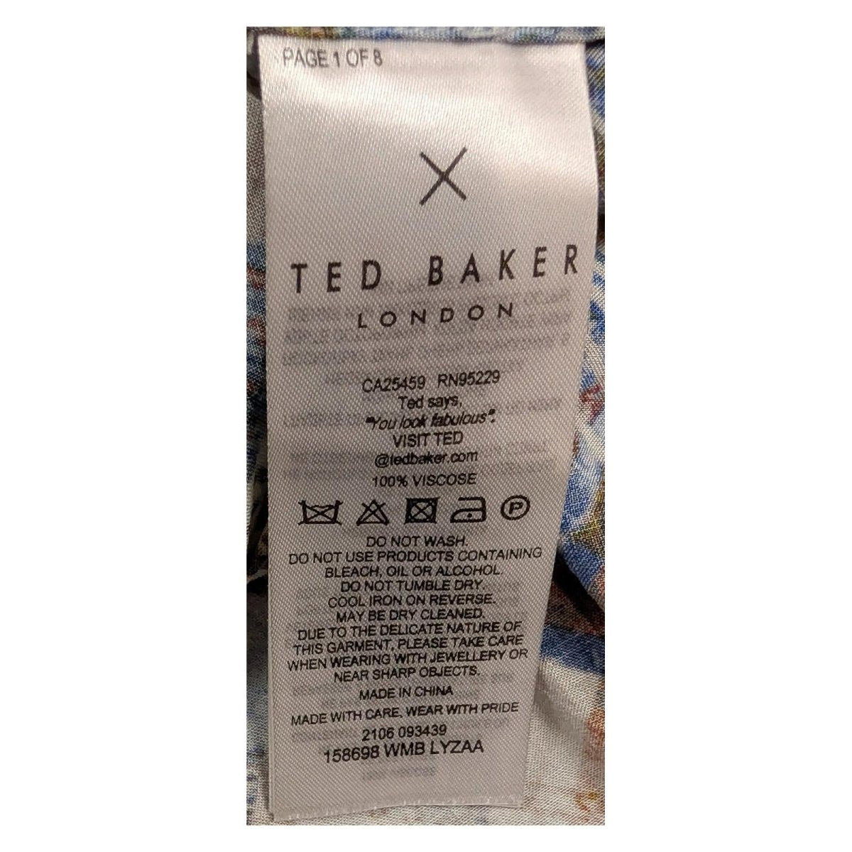 Ted Baker Top Size 3 UK 12 Lyzaa Snake Plaid Check Wrap Front Long Sleeve Blouse by Ted Baker – | RewearableUK
