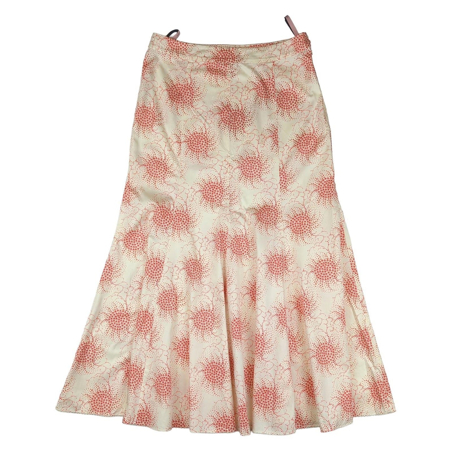 Ted Baker Ted Baker Womens Flare Skirt UK 10 Pink Geometric Pattern Long Cotton Used DRESSING RewearableUK
