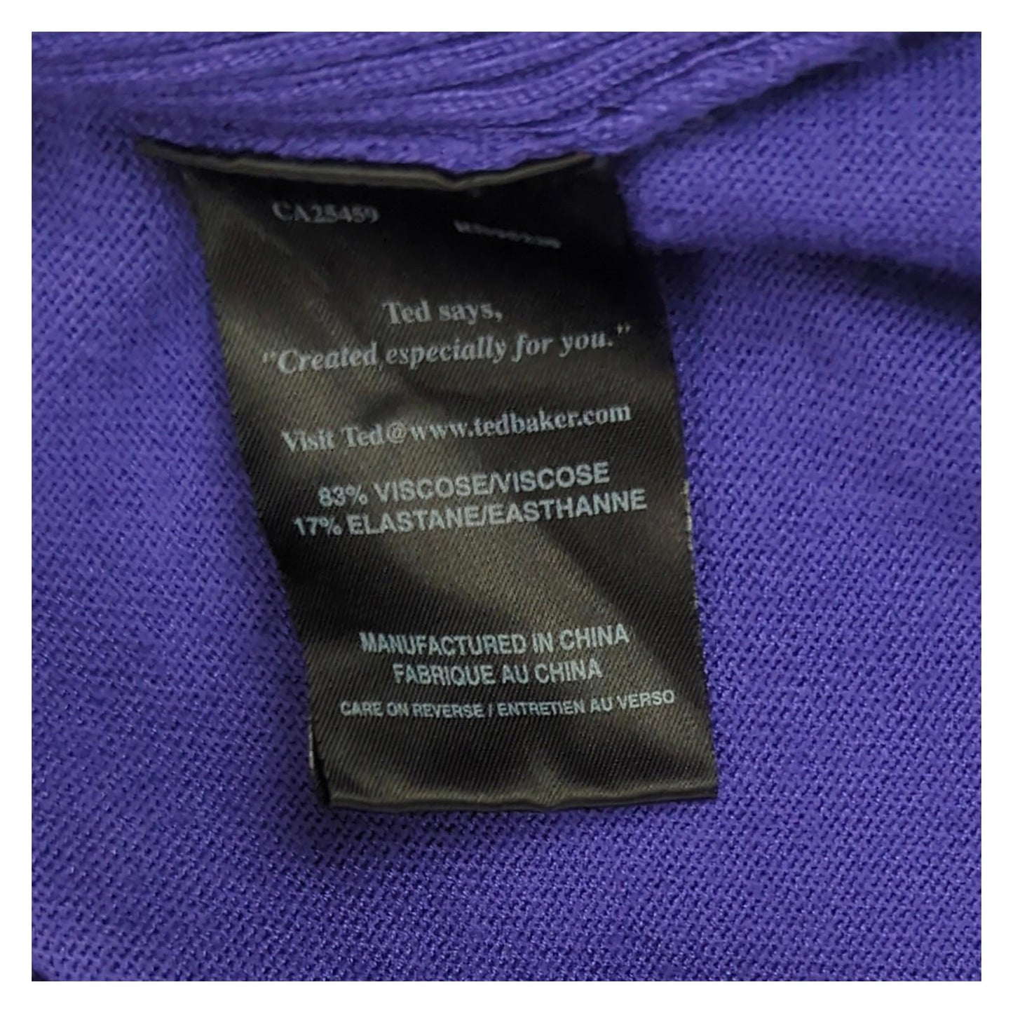 Ted Baker Women's Waterfall Cardigan in Purple | Size S (UK 8) by Ted Baker – DRESSING | RewearableUK