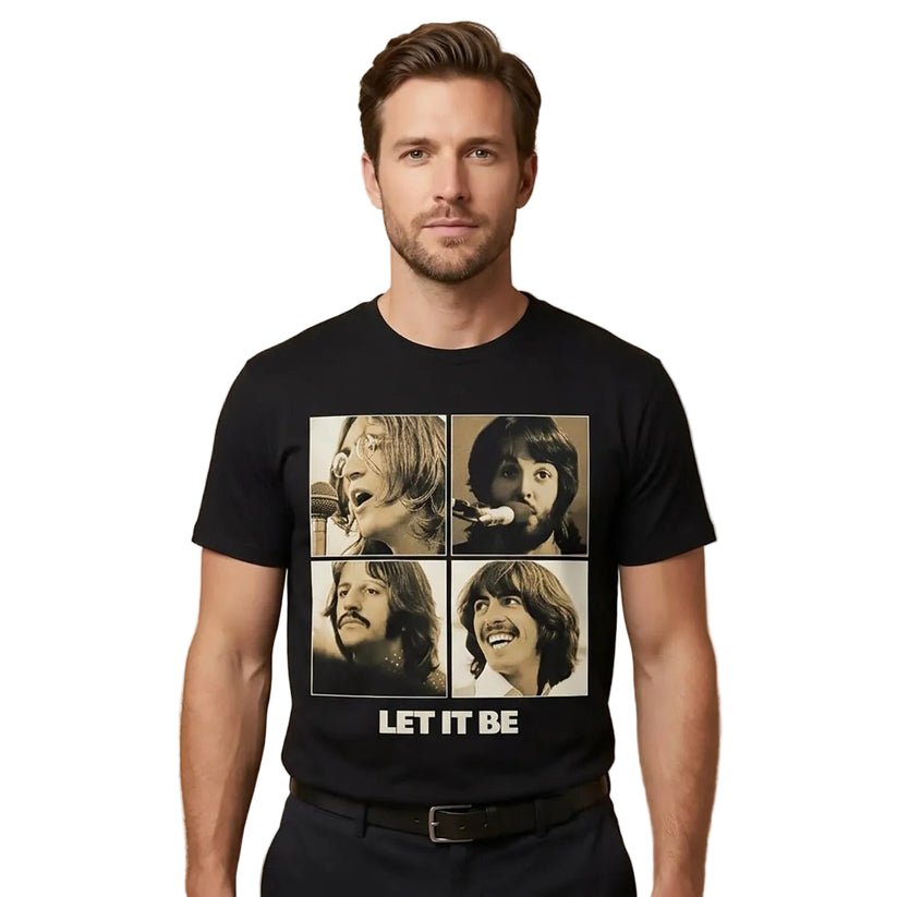 The Beatles Let It Be T-Shirt M Black 2020 Official Apple Corps Tee – Music T-Shirt product photo 1 | RewearableUK