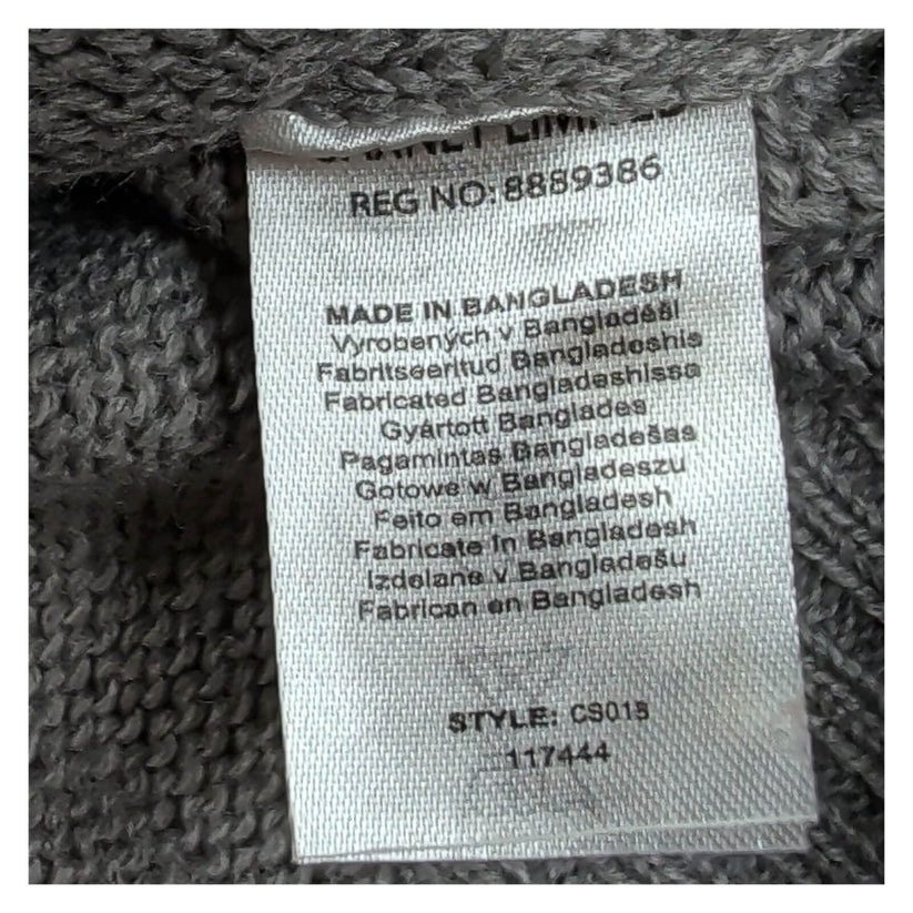 The Christmas Shop Christmas Jumper XS Grey Fair Isle Shawl Collar – Christmas Jumper product photo 4 | RewearableUK