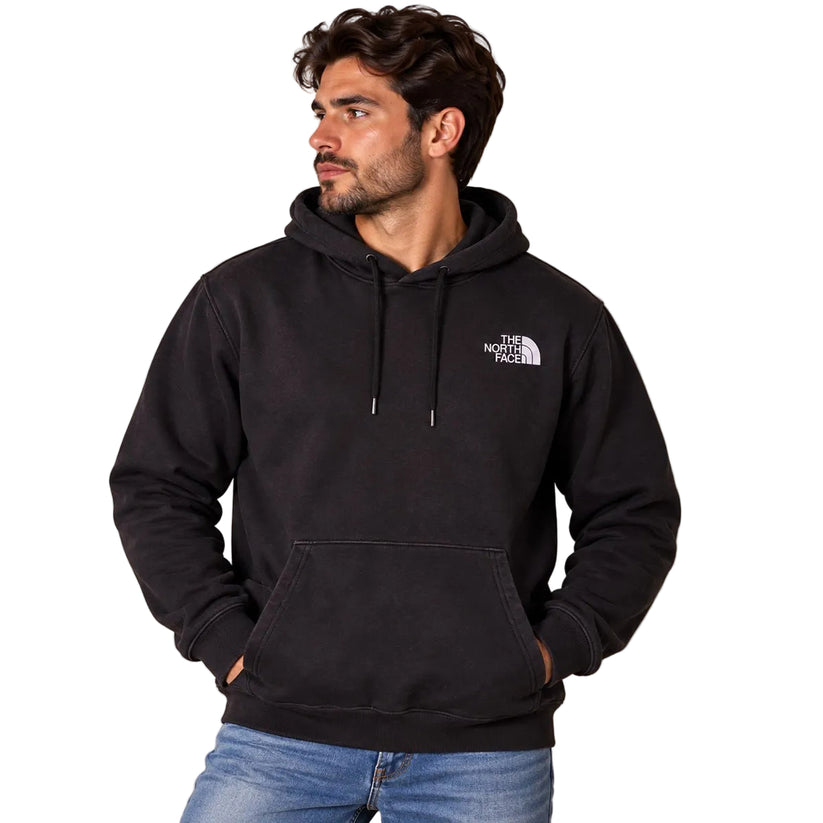 The North Face Mens Hoodie XXL Black Graphic Logo – Sweater & Hoodie product photo 1 | RewearableUK