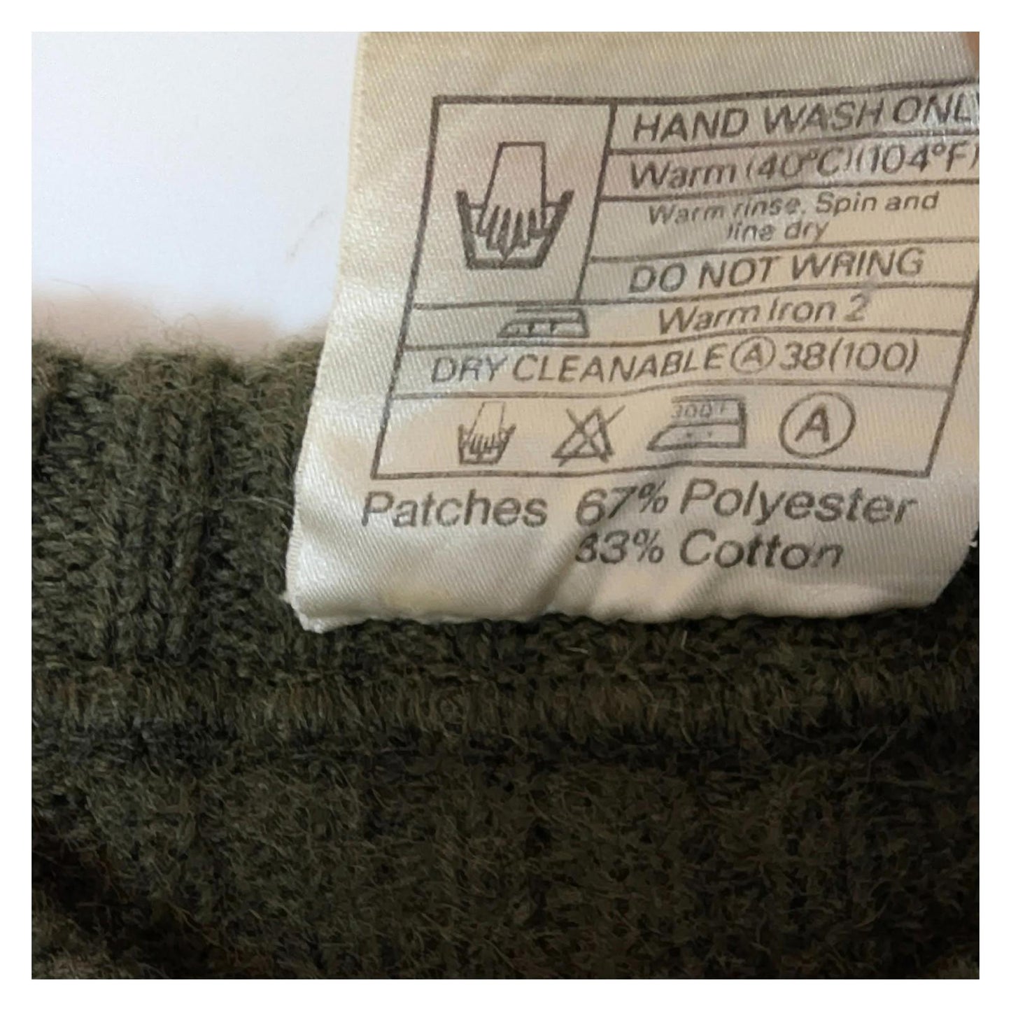 the woolly pully mens commando sweater size 46 olive green ribbed jumper by wooly pully – | RewearableUK