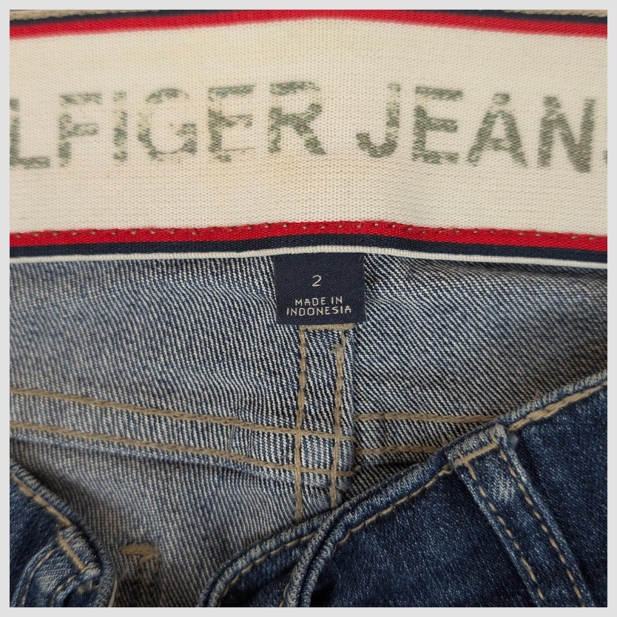 tommy hilfiger jeans womens dark blue wash skinny fit denim pants size us 2 by Tommy Hilfiger – | RewearableUK