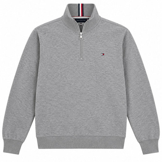 Tommy Hilfiger Men's Jumper L Grey Half Zip Logo Cotton – product photo 1 | RewearableUK