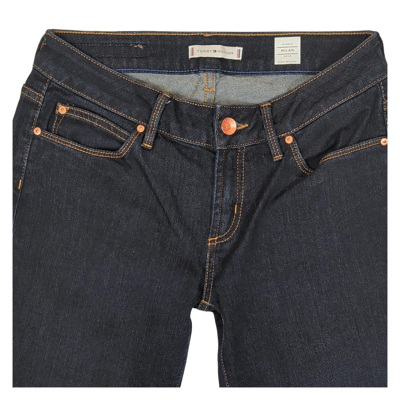 Tommy Hilfiger Milan Slim Fit Jeans Womens W28 L34 Dark Indigo Blue Stretch by Tommy Hilfiger – | RewearableUK