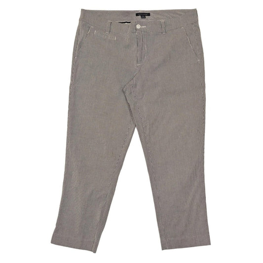 tommy hilfiger women size 8 navy white pinstripe chino ankle trousers stretch by Tommy Hilfiger – | RewearableUK