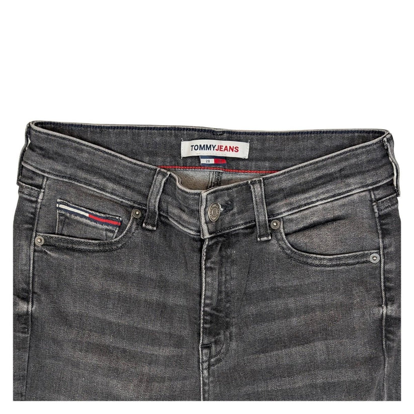 tommy hilfiger women size w28 l32 grey black nora skinny mid rise jeans by Tommy Hilfiger – | RewearableUK