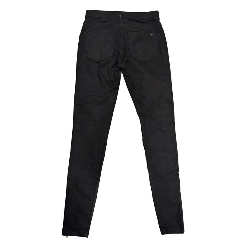 tommy hilfiger womens black skinny trousers side zip faux leather front 26 by Tommy Hilfiger – | RewearableUK