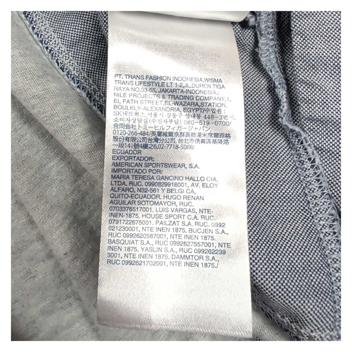 Tommy Hilfiger Women's Tunic T-Shirt M Grey Blue Oxford Panel Cotton – product photo 8 | RewearableUK