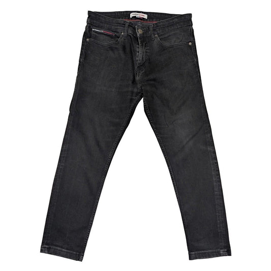 tommy jeans austin mens slim fit black stretch denim trousers size w30 l30 by Tommy Hilfiger – | RewearableUK