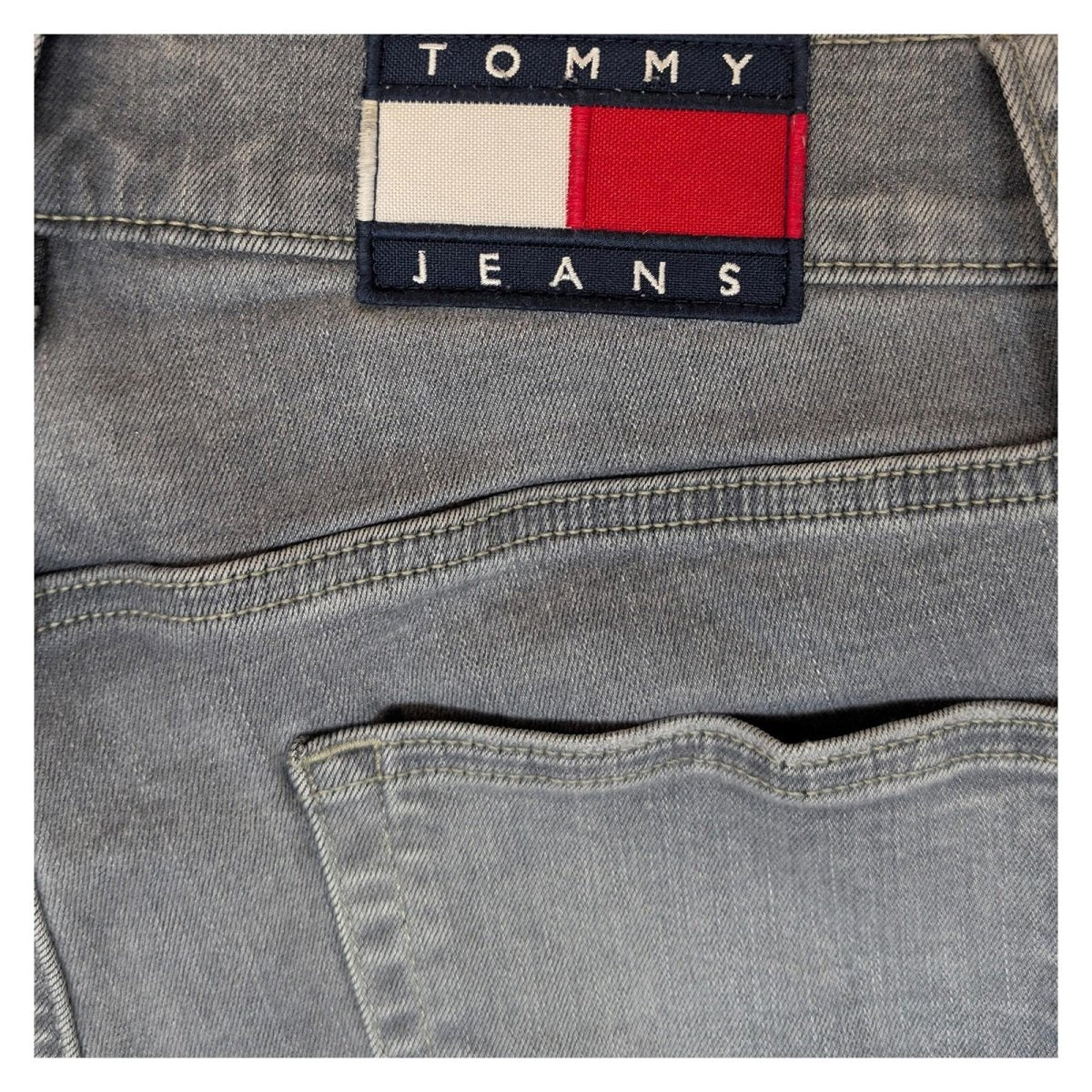 tommy jeans mens finley super skinny grey stretch denim trousers w34 l32 by Tommy Hilfiger – | RewearableUK
