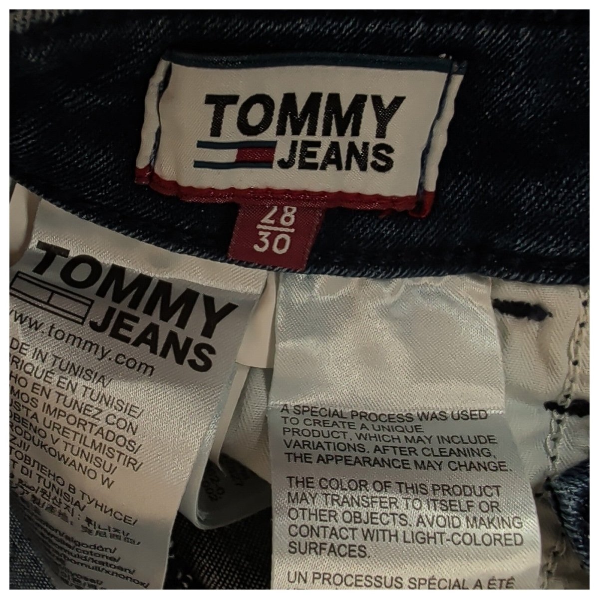 Tommy Jeans Santana women’s jeans in blue stretch denim, size W28 L30. – product photo 9 | RewearableUK
