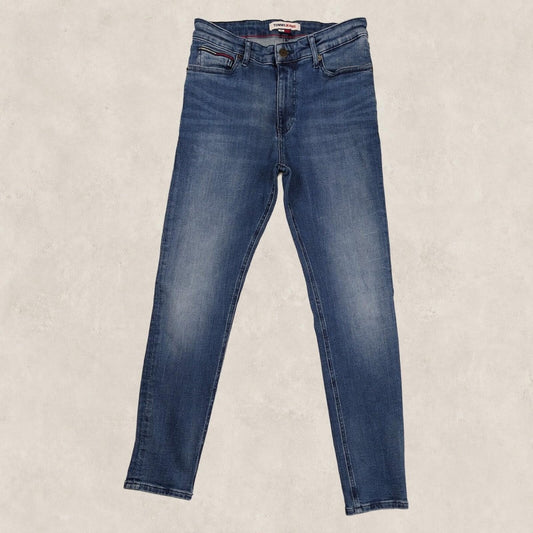 tommy jeans simon skinny mens denim trousers blue wash size w 30 l 30 pants by Tommy Hilfiger – | RewearableUK
