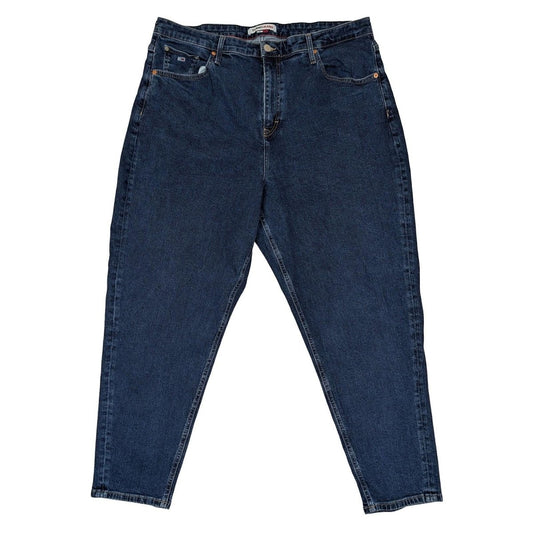 tommy jeans womens blue denim mom jeans ultra high rise tapered size w40 l32 by Tommy Hilfiger – | RewearableUK