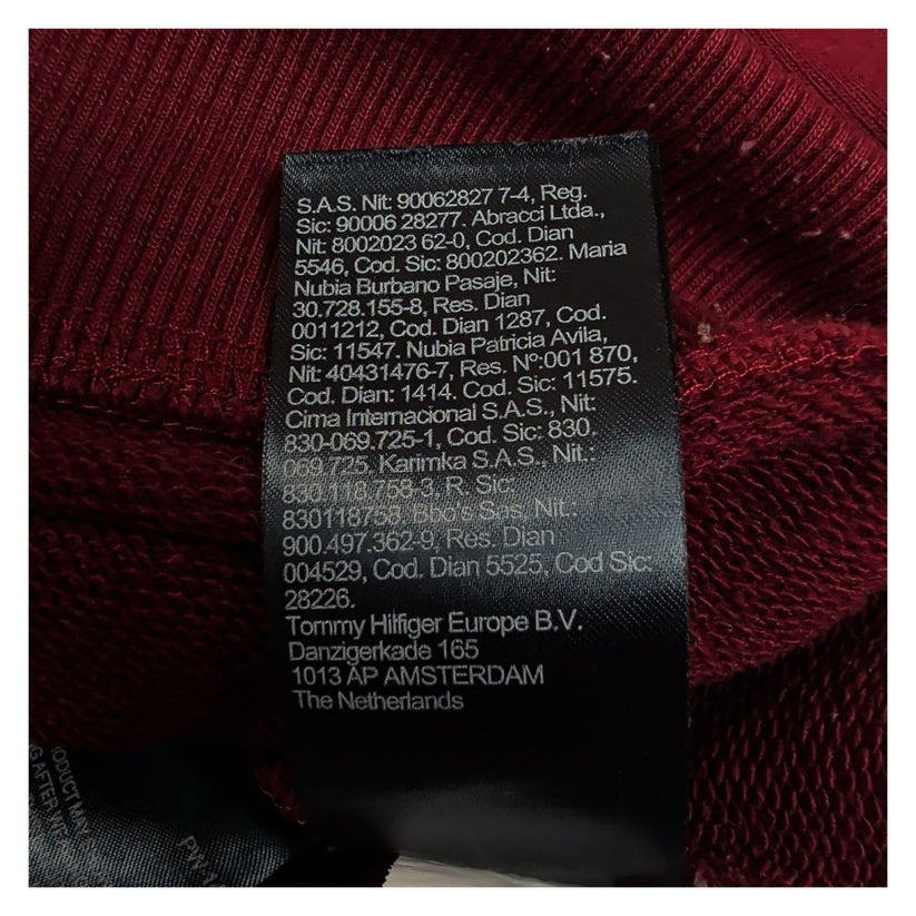 Tommy Jeans Womens Sweatshirt M Burgundy White Logo 50% Cotton 50% Polyester – product photo 8 | RewearableUK