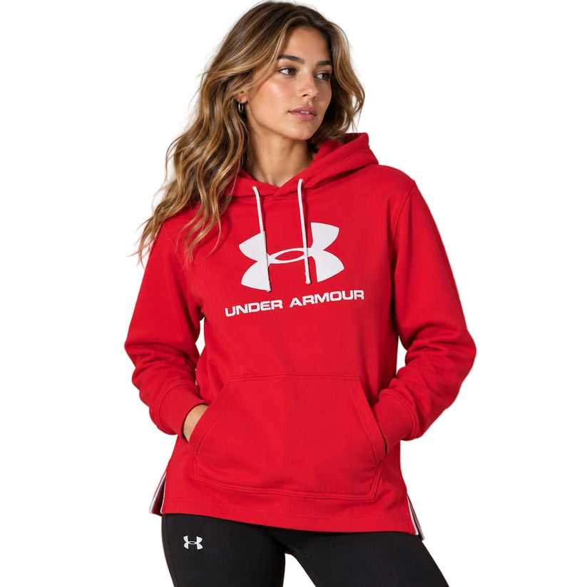 Under Armour Women's Hoodie SM Red Graphic Logo – Sweater & Hoodie product photo 1 | RewearableUK