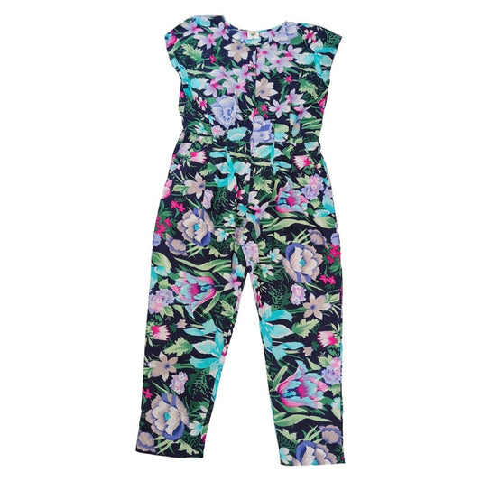 Vintage Fashion Circle Floral Jumpsuit S/M Navy 100% Cotton New Old Stock – product photo 1 | RewearableUK