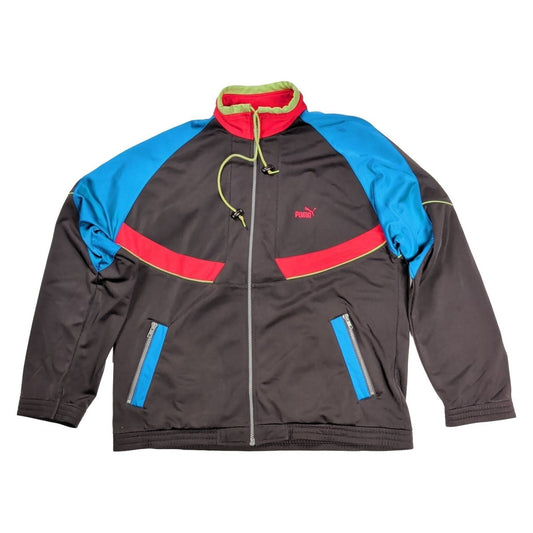 Vintage Puma Men's Track Jacket M Black Colourblock – Jacket product photo 1 | RewearableUK